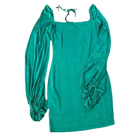 Lucy In The Sky Mini Dress Women’s Size S Kelly Green Party Club St Patty’s - Picture 3 of 12